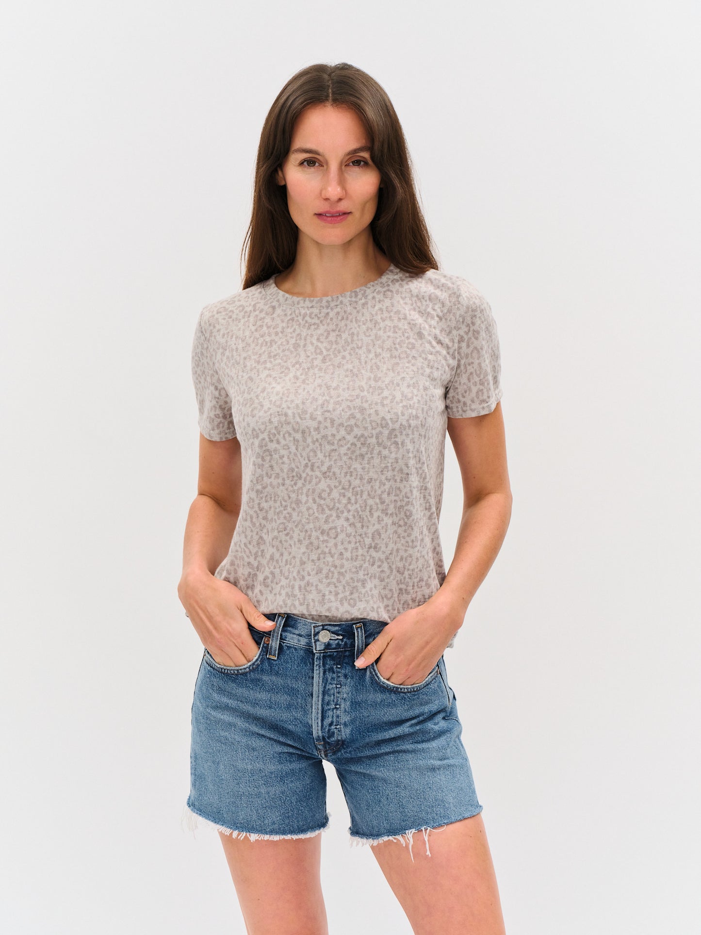 Wild Side Tee Soft Sand Leopard - Six Fifty Clothing