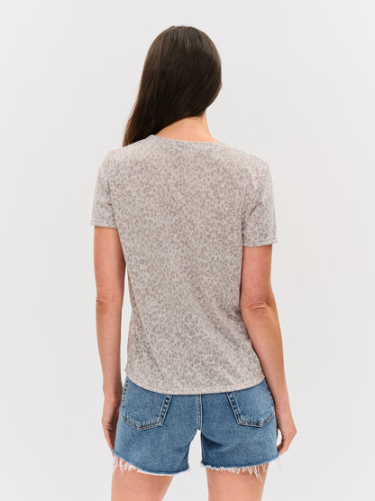 Wild Side Tee Soft Sand Leopard - Six Fifty Clothing
