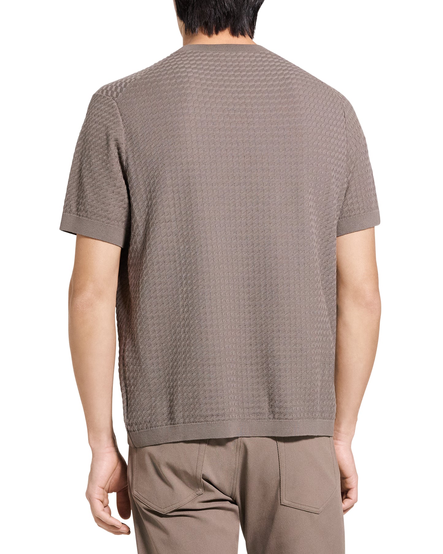 Damian Short-Sleeve Tee Cotton Morel - Theory Men