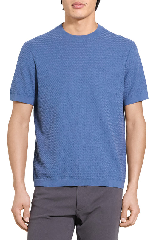 Damian Short-Sleeve Tee Cotton Bering - Theory Men