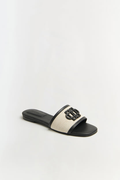 Delphi Canvas Flat Sandal Natural - Simkhai