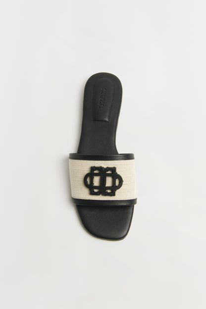 Delphi Canvas Flat Sandal Natural - Simkhai