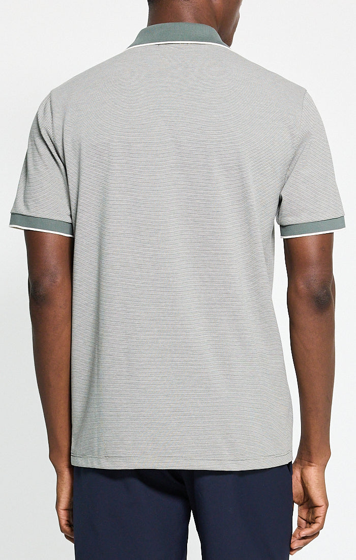 Birdseye Pique Polo Shirt Pine Grove Multi - Theory Men