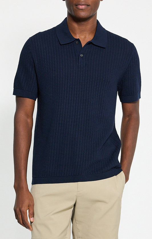 Polo Shirt Tactile Cotton Baltic - Theory Men