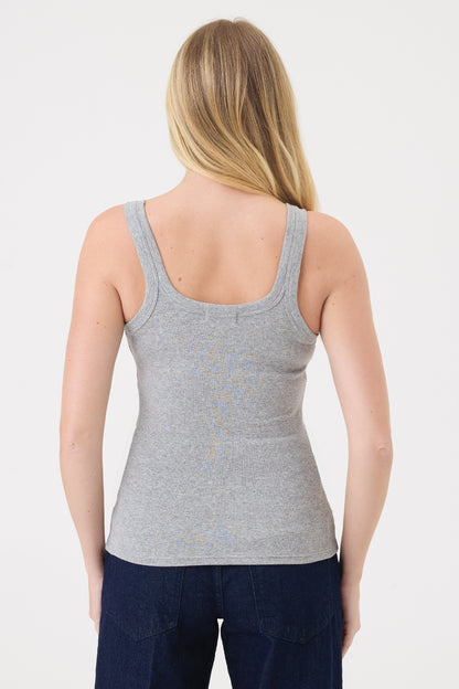 Ribbed Tank Heather Grey - Goldie Lewinter