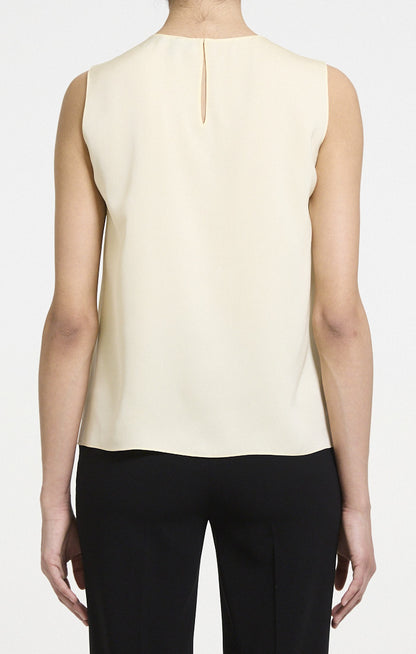 Shell Top in Silk Georgette Sunbeam - Theory Women