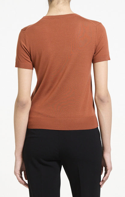 Basic Tee Regal Merino Umber - Theory Women