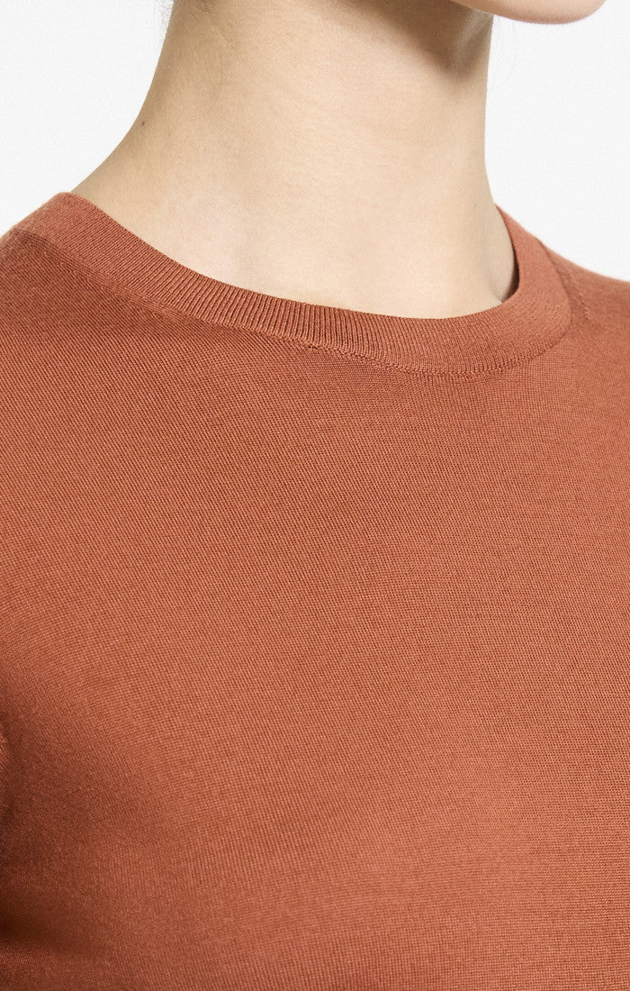 Basic Tee Regal Merino Umber - Theory Women