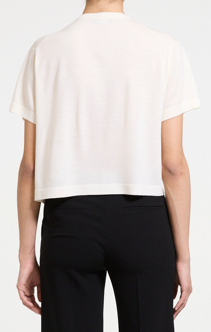 Boxy Tee Regal Merino New Ivory - Theory Women