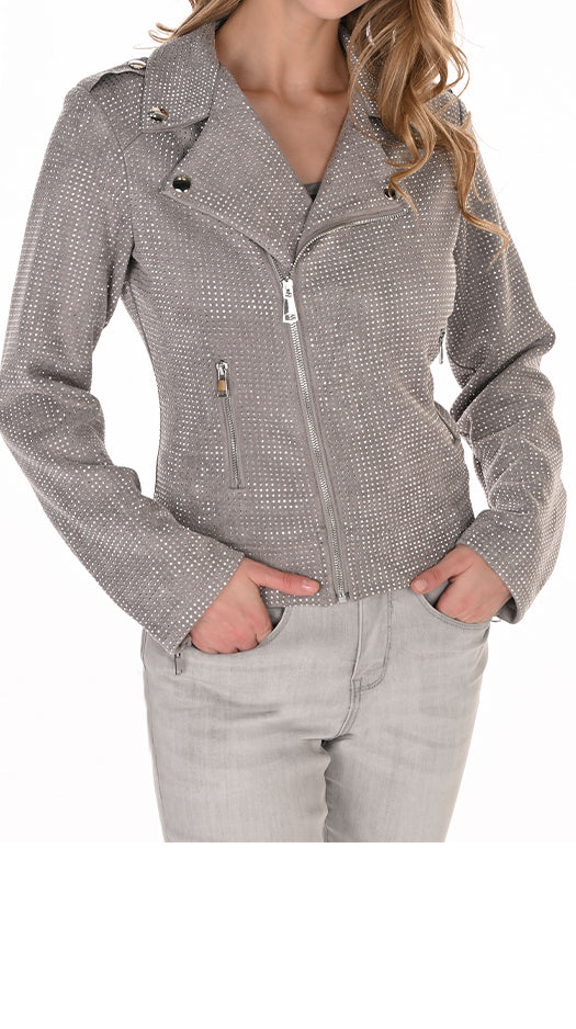 Rhinestone Jacket Grey - Frank Lyman