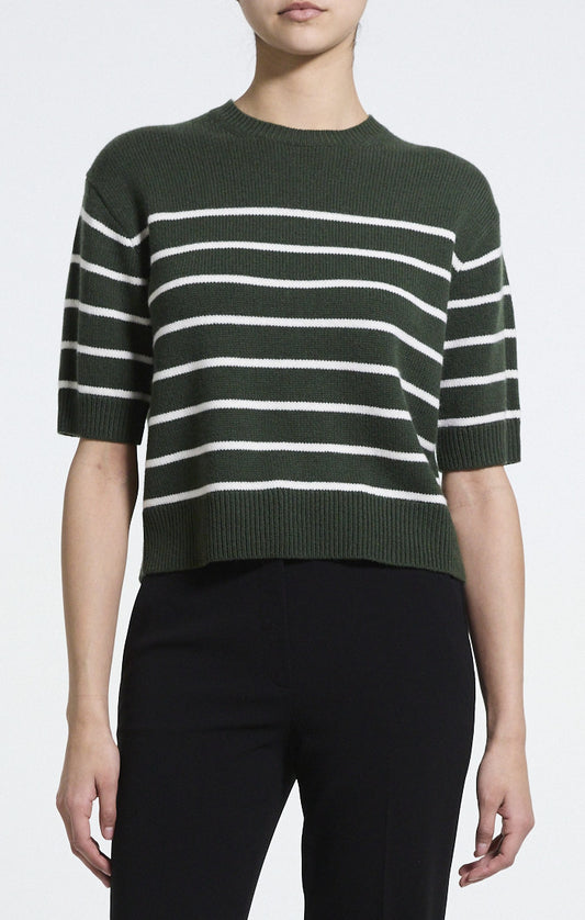 Striped Tee Cashmere Ivy/Ivory - Theory Women