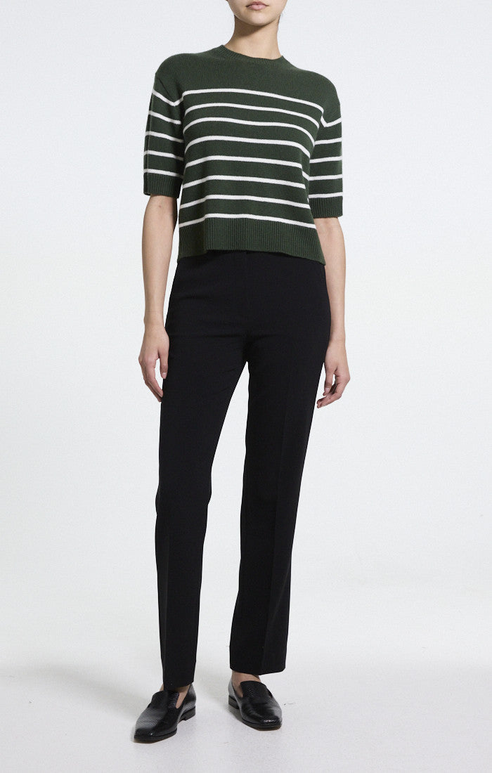 Striped Tee Cashmere Ivy/Ivory - Theory Women