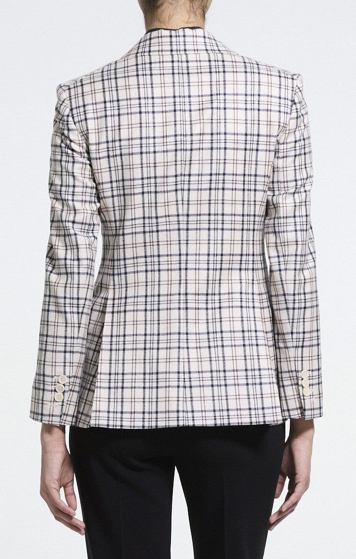 Lynnia Blazer Sleek Flannel Cream Multi - Theory Women