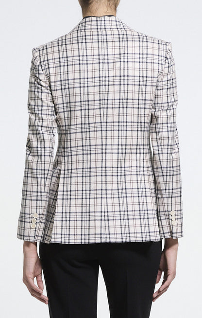 Lynnia Blazer Sleek Flannel Cream Multi - Theory Women