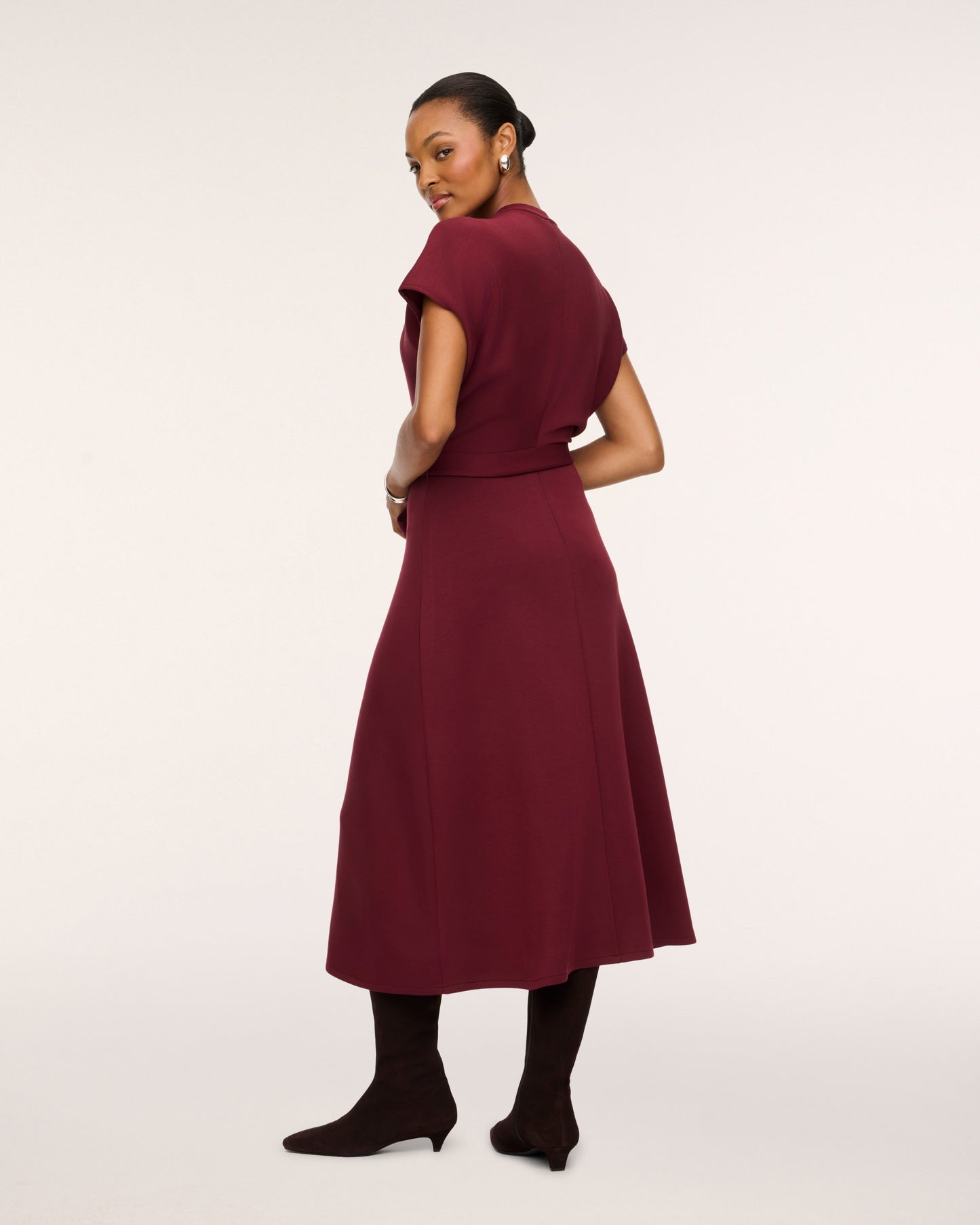 Airessentials Draped Tie-Waist Maxi Dress Vino - SPANX