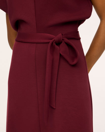 Airessentials Draped Tie-Waist Maxi Dress Vino - SPANX