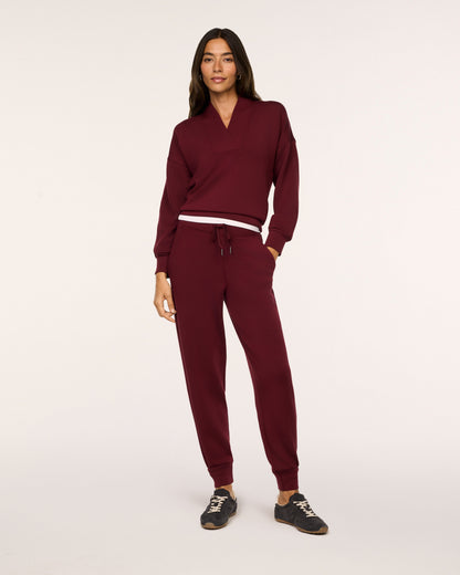 Airessentials V-Neck Long Sleeve Top Vino - SPANX