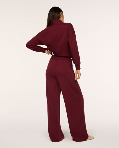 Airessentials Pleated Wide Leg Pant Vino - SPANX