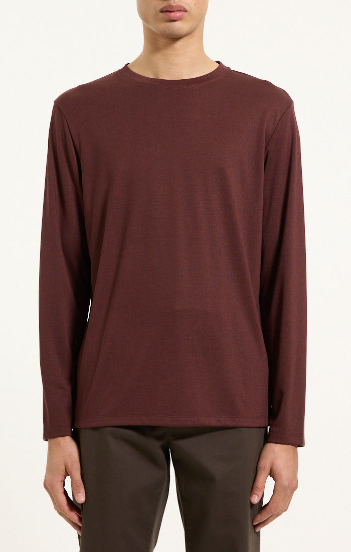 Essential Long-Sleeve Tee Deep Auburn - Theory Men