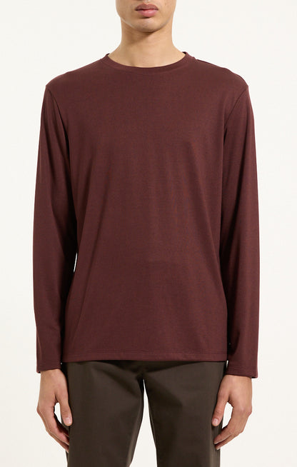Essential Long-Sleeve Tee Deep Auburn - Theory Men