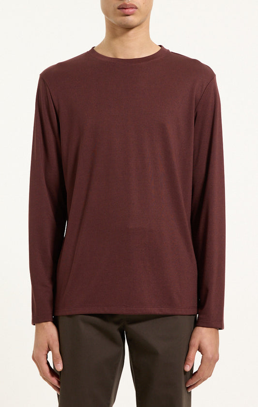 Essential Long-Sleeve Tee Deep Auburn - Theory Men