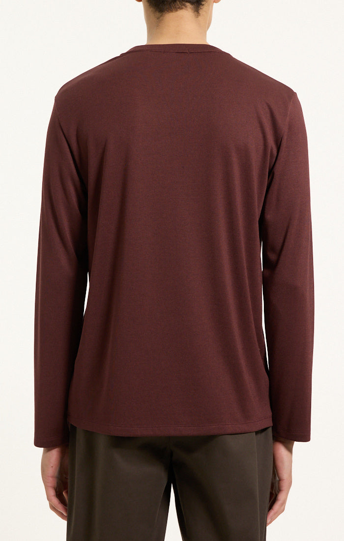Essential Long-Sleeve Tee Deep Auburn - Theory Men