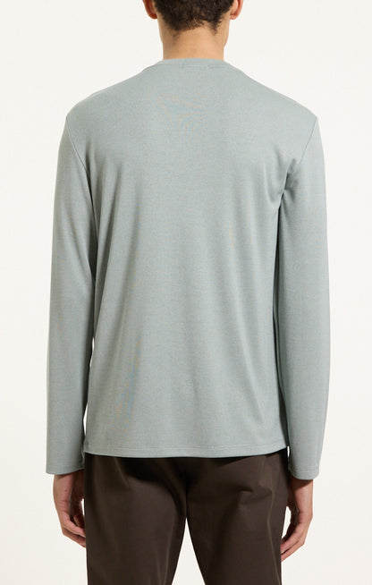 Essential Long-Sleeve Tee Willow Green - Theory Men