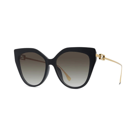 Baguette Sunglasses Colored Shiny Black/Gradient Brown - FENDI
