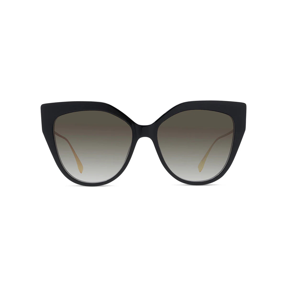 Baguette Sunglasses Colored Shiny Black/Gradient Brown - FENDI