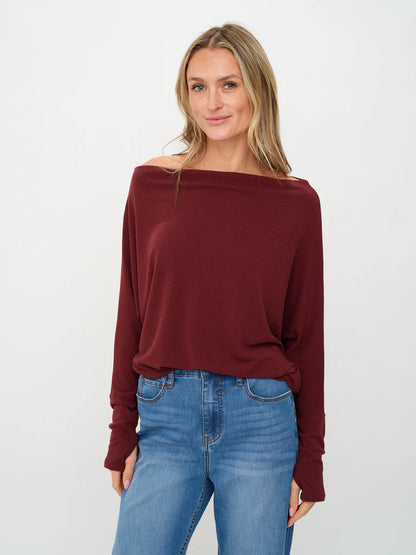 The Anywhere Top Burgundy - Six Fifty Clothing