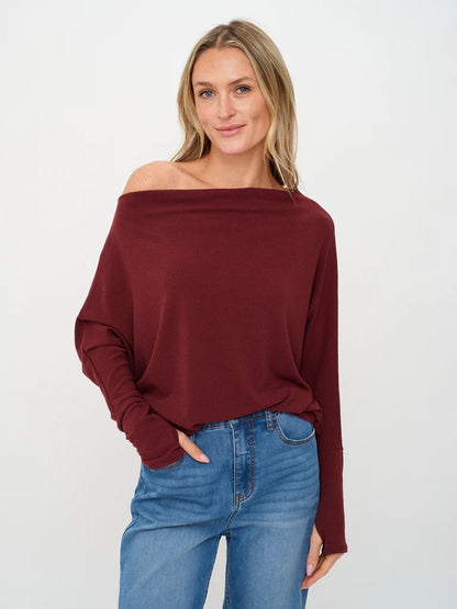 The Anywhere Top Burgundy - Six Fifty Clothing