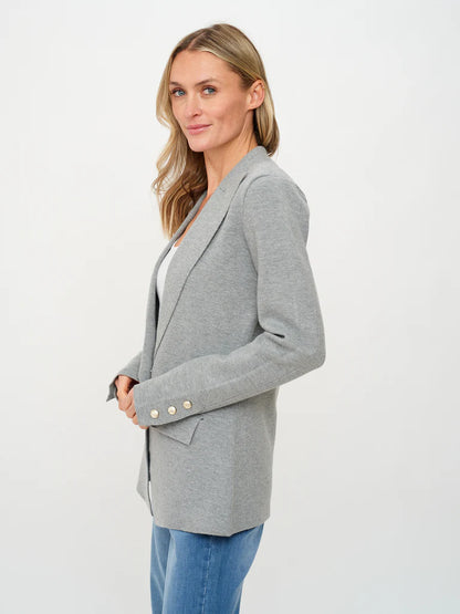 Hillary Blazer Heather Grey - Six Fifty Clothing