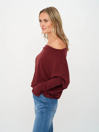 The Anywhere Top Burgundy - Six Fifty Clothing