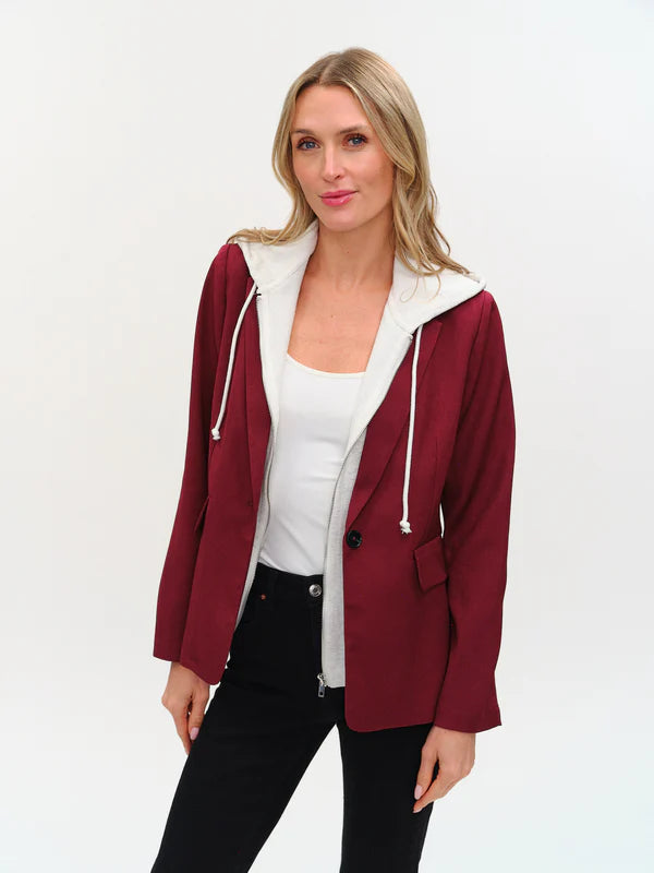 Drew Blazer Burgundy - Six Fifty