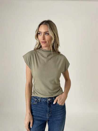 Zoe Top Moss - Six Fifty Clothing