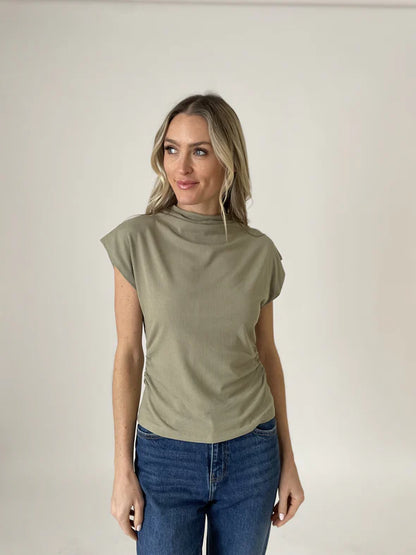 Zoe Top Moss - Six Fifty Clothing