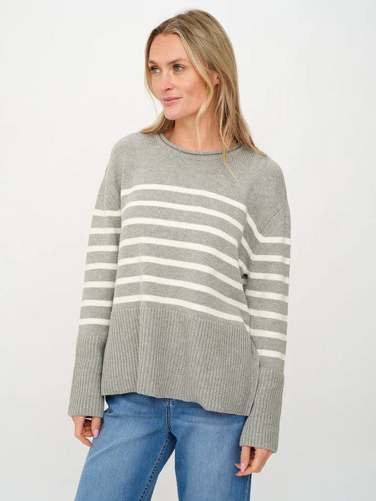 Geralyn Sweater Heather Grey - Six Fifty Clothing