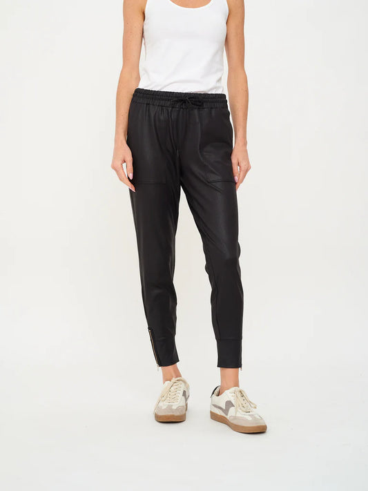 Headliner Coated Jogger Black - Six Fifty Clothing