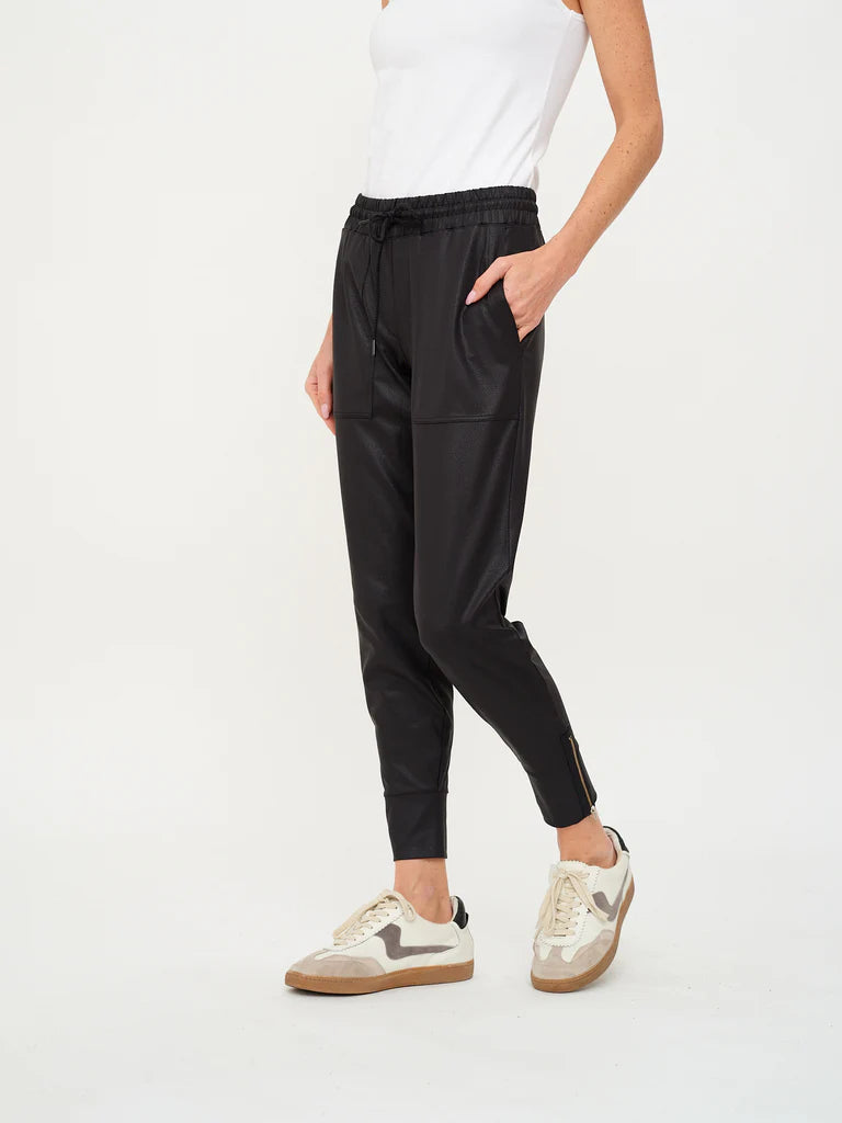 Headliner Coated Jogger Black - Six Fifty Clothing
