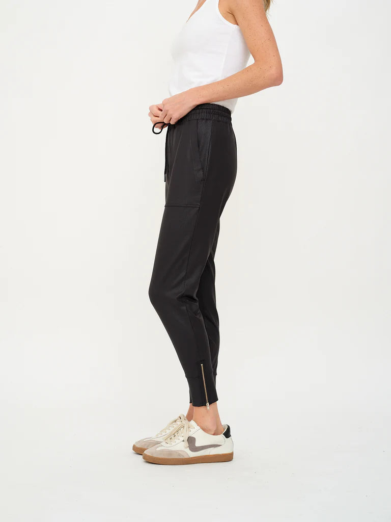 Headliner Coated Jogger Black - Six Fifty Clothing