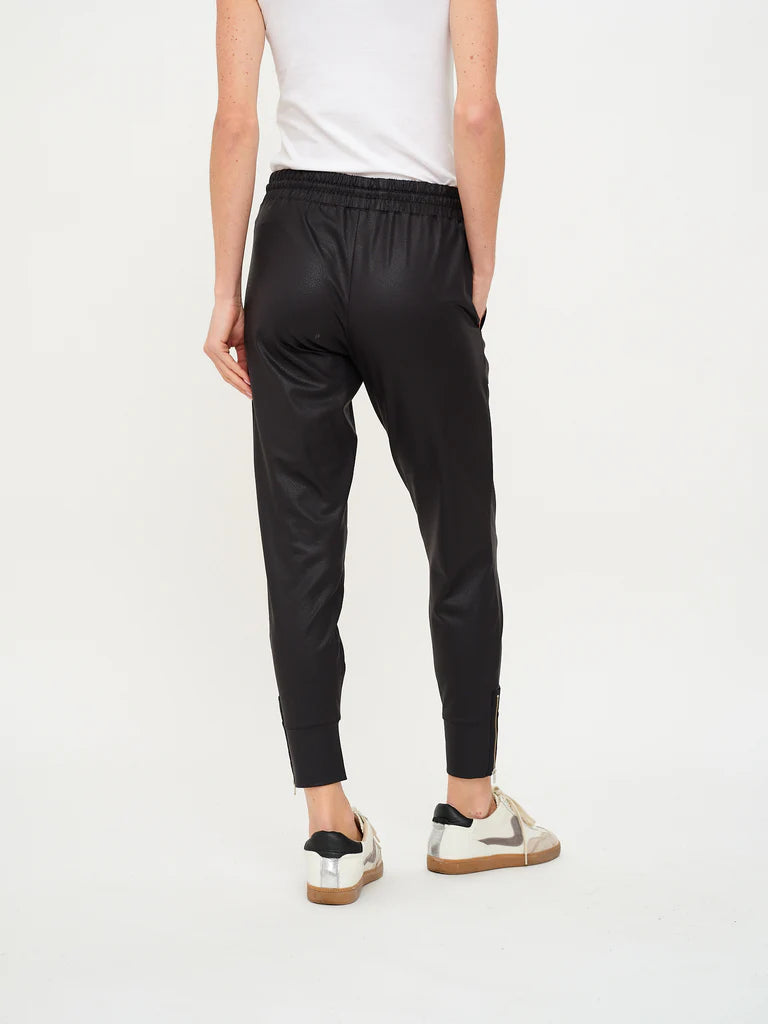 Headliner Coated Jogger Black - Six Fifty Clothing