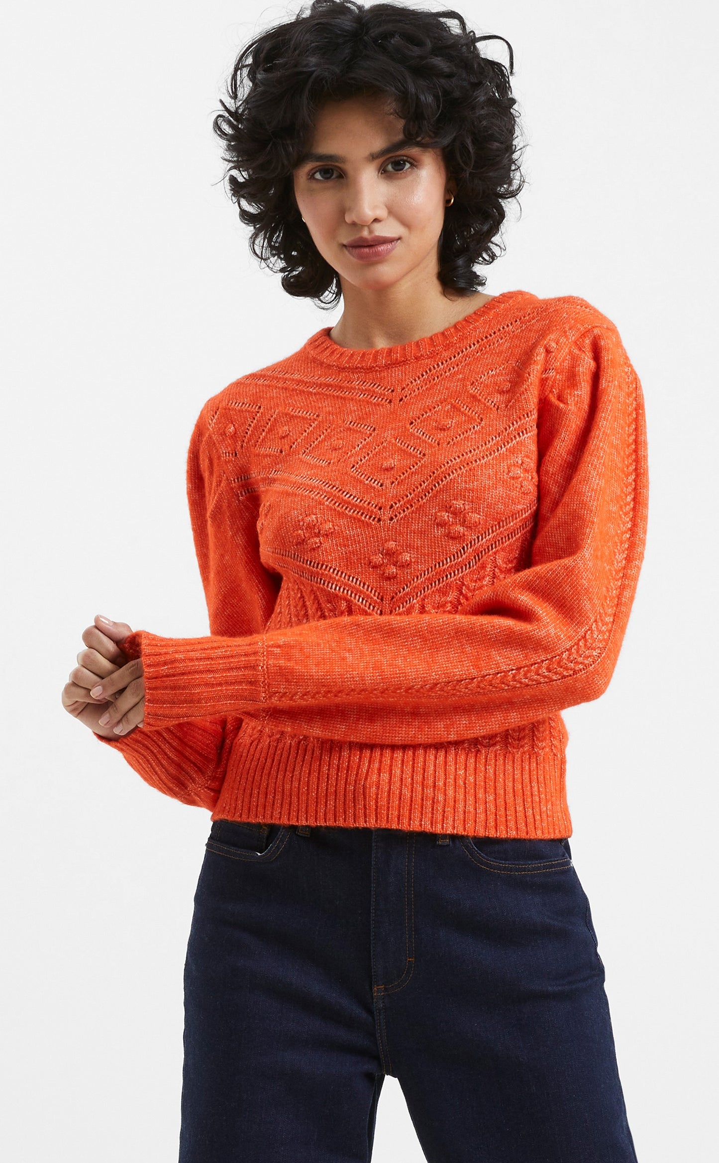 Kitty Jumper Mandarin Red - French Connection