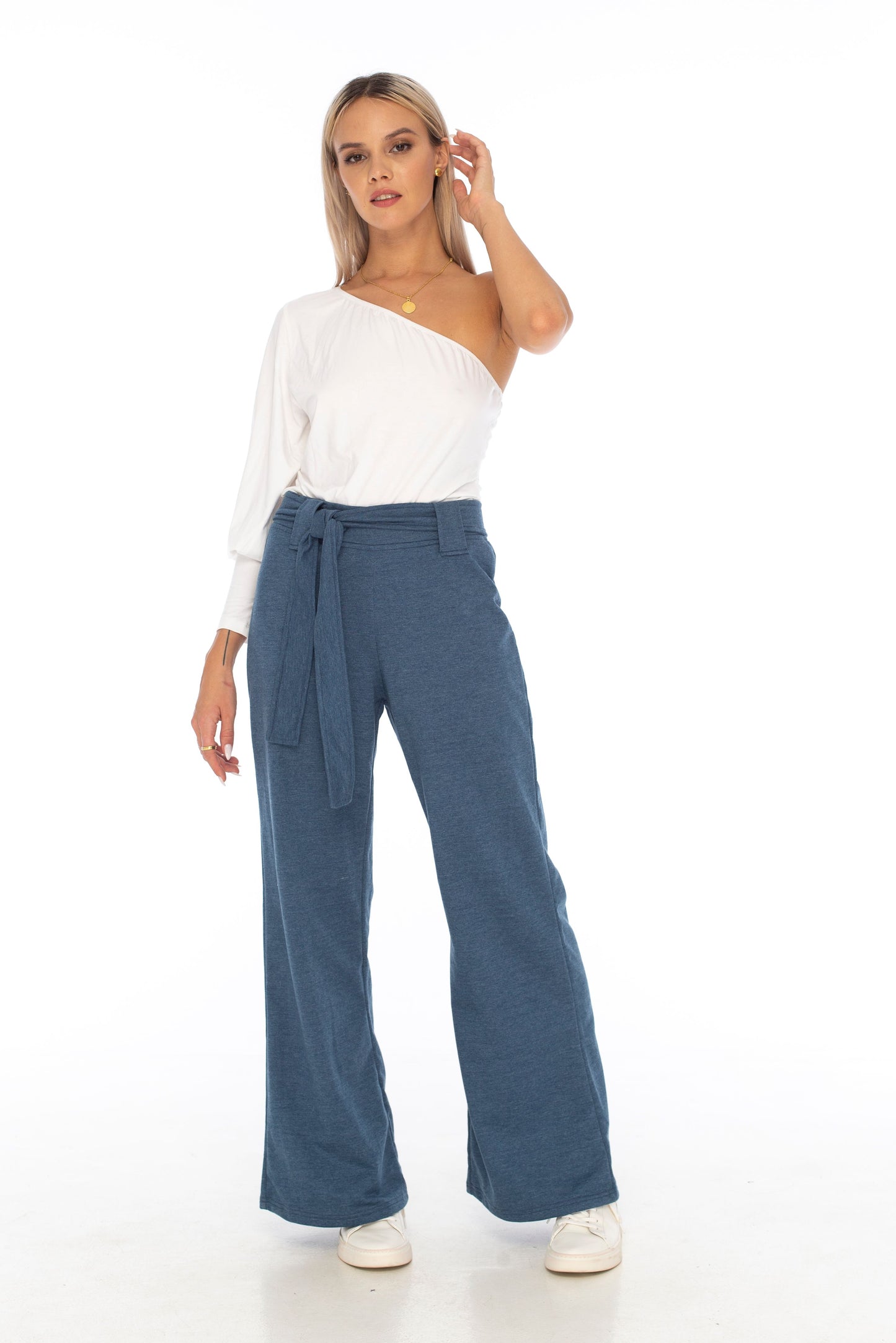 Loungewear Wide Leg Pants Indigo - Skemo