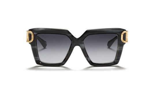 Uno Square Acetate & Titanium Sunglasses Gold- Valentino