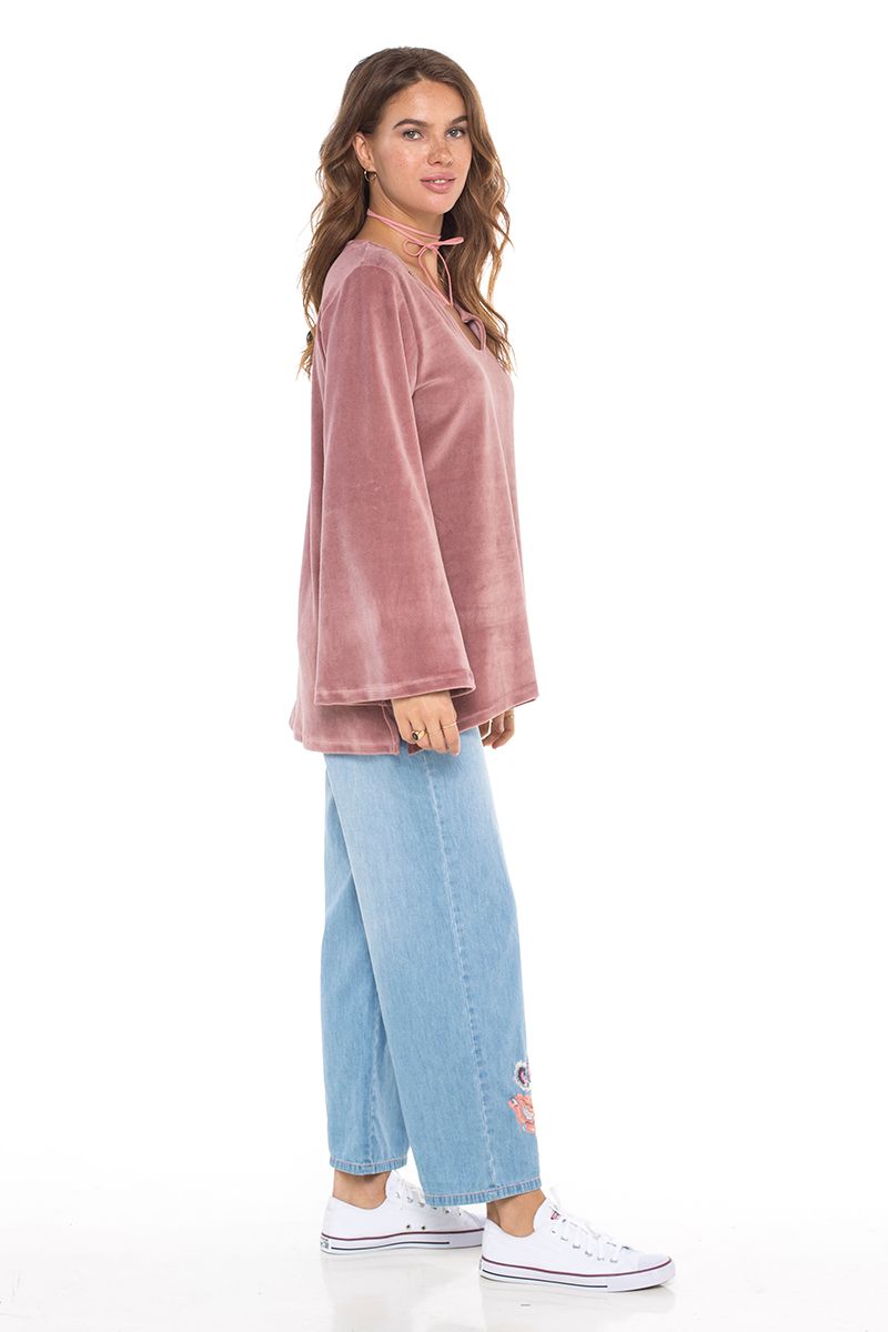 Velour Comfy Top Blush - Skemo