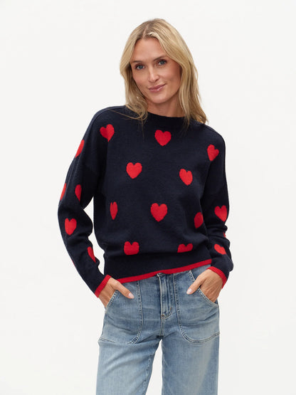 Valentina Sweater Navy/Red - Six Fifty Clothing