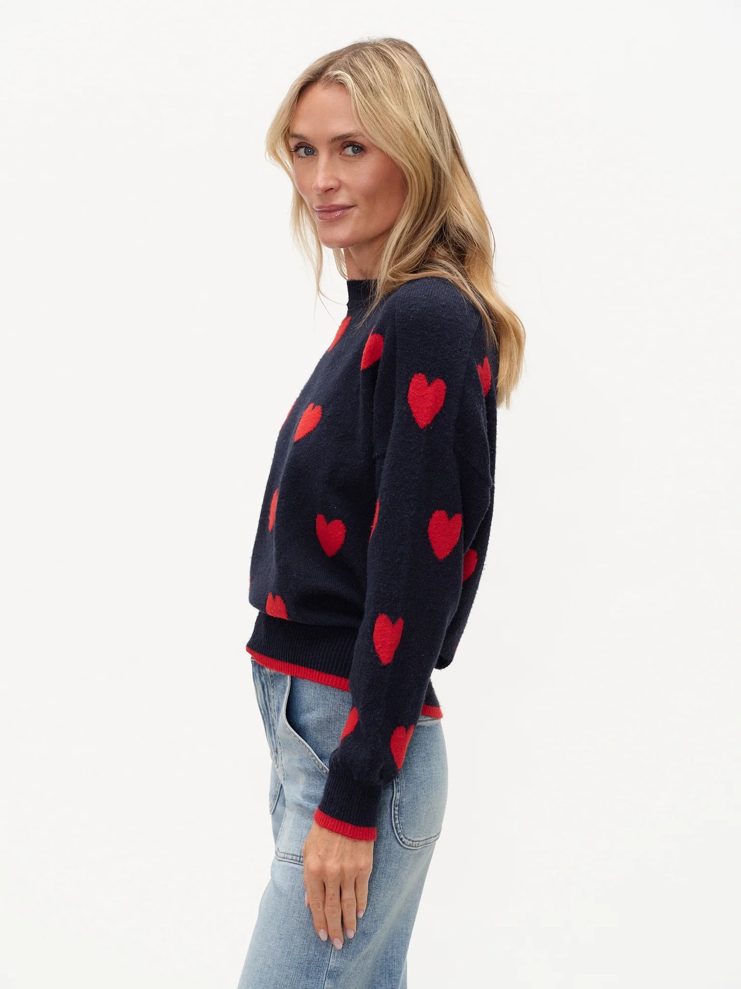Valentina Sweater Navy/Red - Six Fifty Clothing