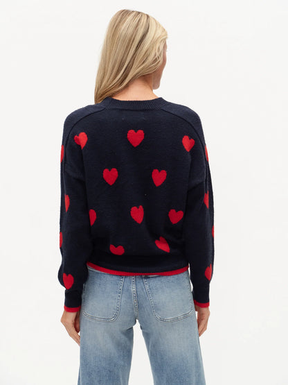 Valentina Sweater Navy/Red - Six Fifty Clothing