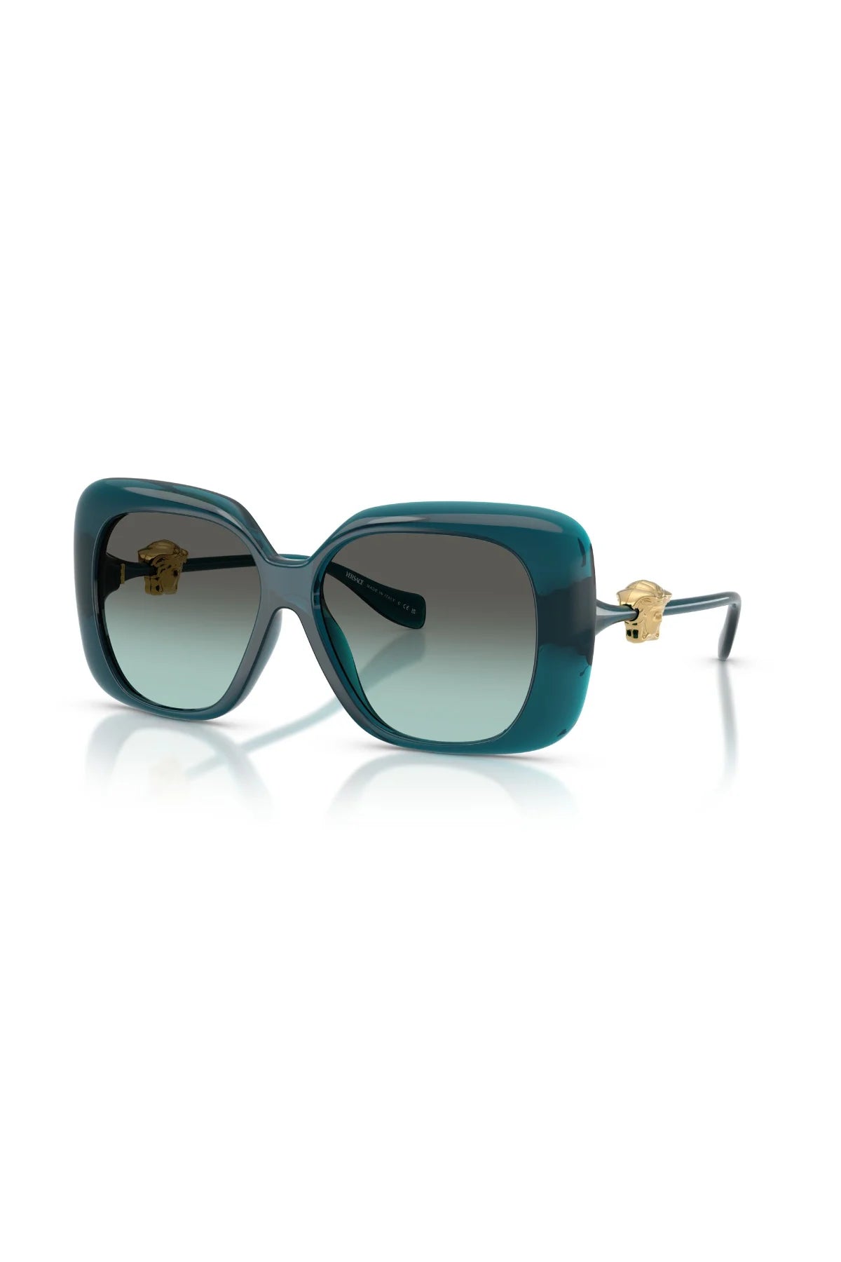 Medusa Square Sunglasses Transparent Blue - Versace