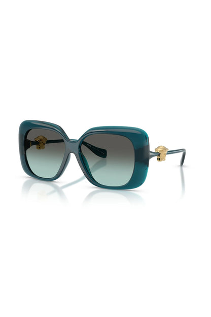 Medusa Square Sunglasses Transparent Blue - Versace